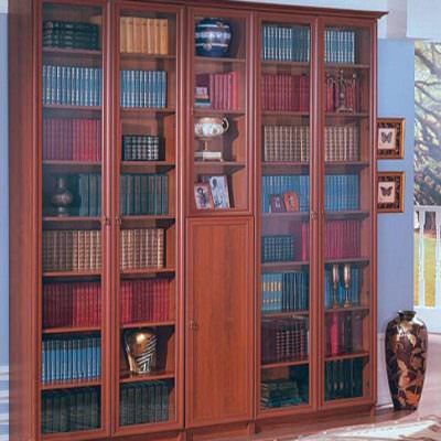 Распашной четырехдверный книжный шкаф